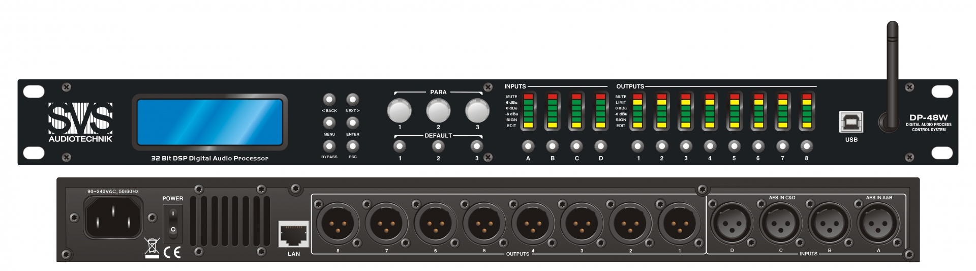 SVS Audiotechnik DP-48W Цифровой процессор: 4 входа 8 выходов в Северной Осетии