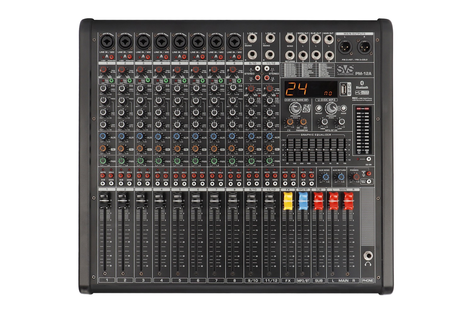 SVS Audiotechnik mixers PM-12A Активный аналоговый микшерный пульт, 12-канальный в Северной Осетии